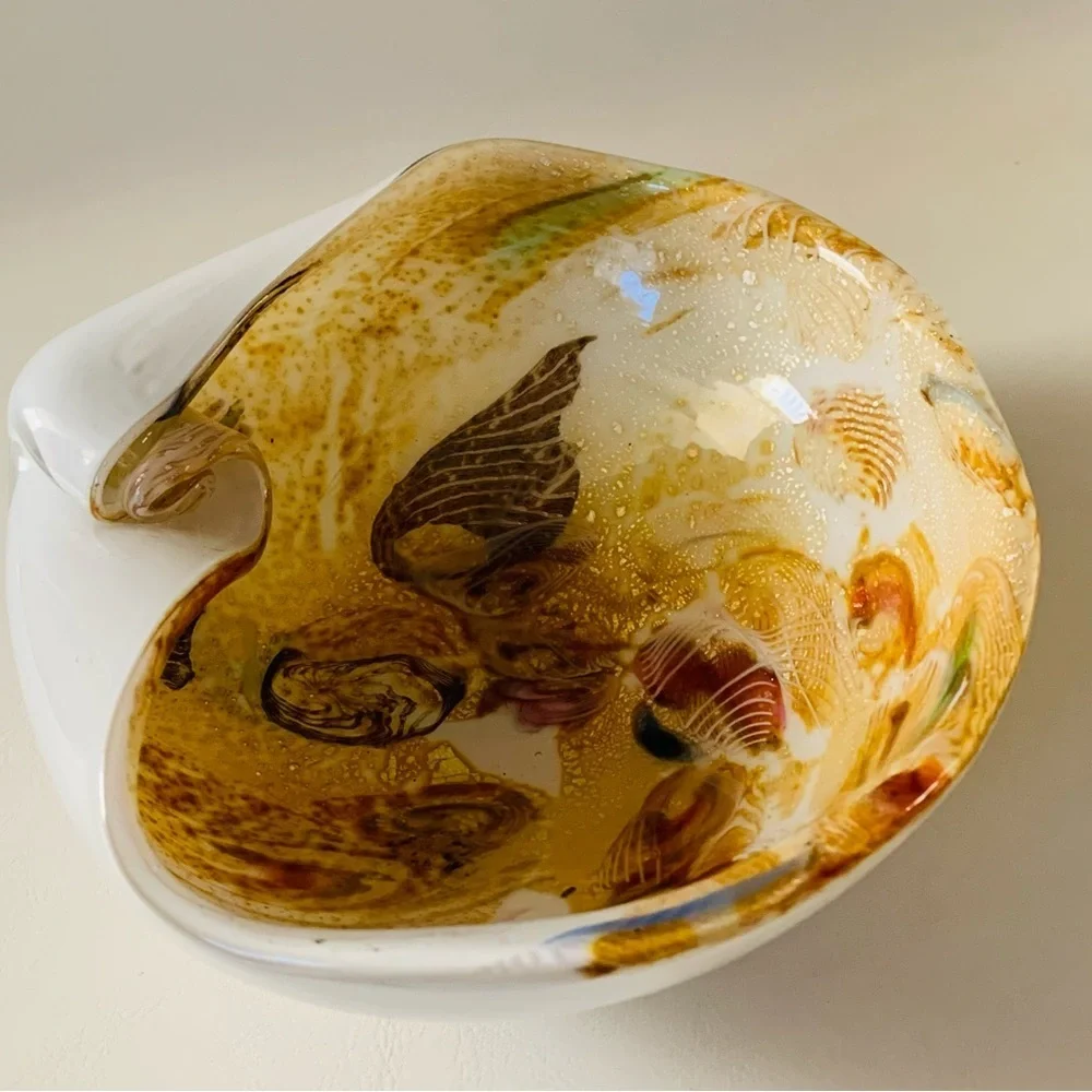 murano ashtrays vintage italian art glass